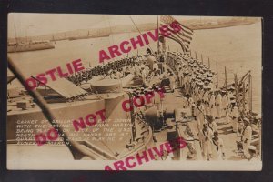 Havana Cuba RPPC 1911 USS MAINE Recovery DEAD SAILORS Bodies CASKETS ON DECK #1