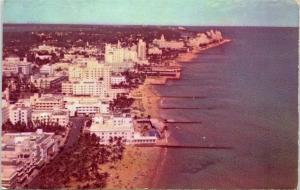 Aerial Miami Beach, Lookin north from beach at Lummus Park