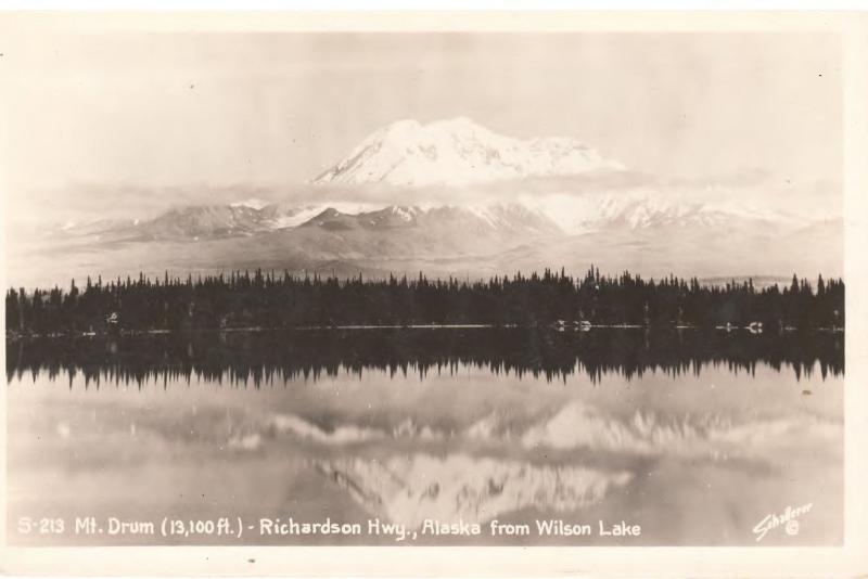 WILSON LAKE, ALASKA MOUNT DRUM & RICHARDSON HIGHWAY REAL PHOTO POSTCARD (4)