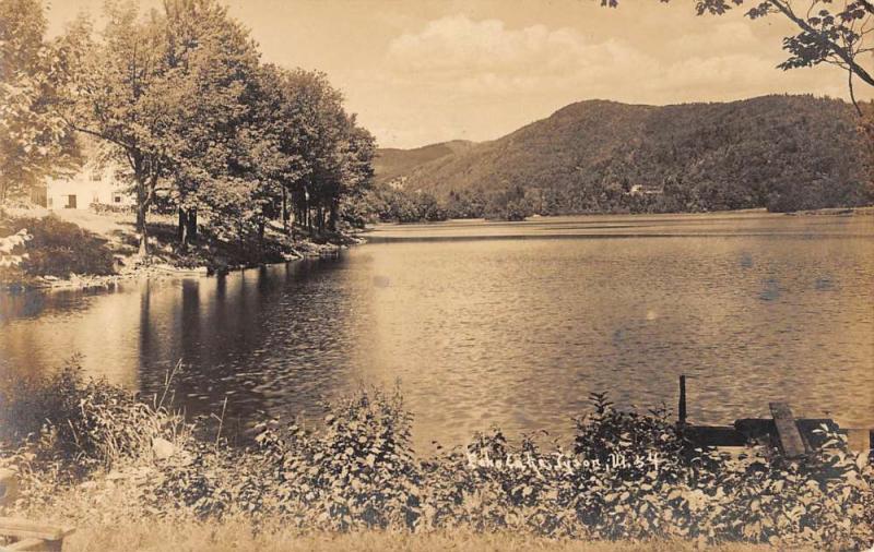 Tyson Vermont Echo Lake Waterfront Real Photo Antique Postcard K88269