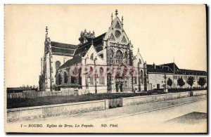 Old Postcard Brou Church Bourg The Facade