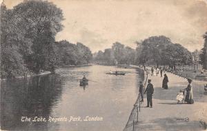 uk14401 the lake regents park london  real photo uk