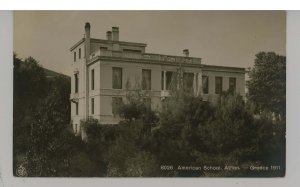 Greece - Athens. American School  RPPC