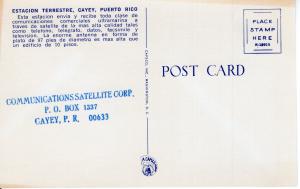 US    PC2286  ESTACION TERRESTRE, CAYEY, PUERTO RICO