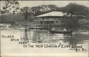 Golden Spur Park New London & East Lyme St. Ry c1910 Postcard