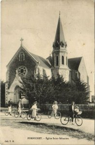 CPA PORNICHET Église St-SEBASTIEN cyclisme bycicle (150704)