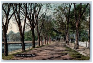 1907 Scenic View River Street Stamford Connecticut CT Vintage Souvenir Postcard