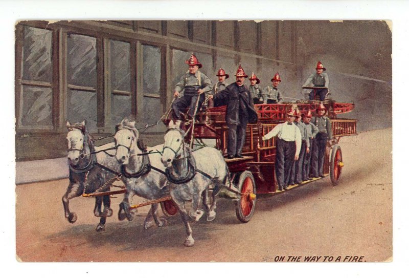 Firemen, Firefighting - On the Way to a Fire