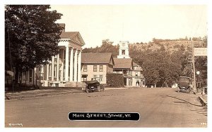 Vermont Stowe, Main street,   RPPC