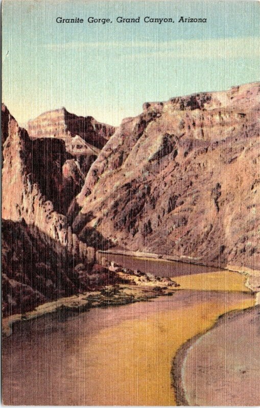 postcard AZ - Granite Gorge, Grand Canyon