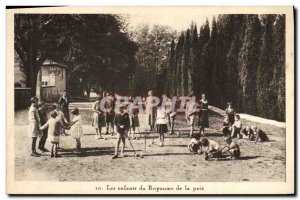 Old Postcard The children of the kingdom of peace Croquet