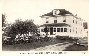 J24/ Port Daniel Quebec Canada RPPC Postcard c1940s Sydney Lodge Cabins 49