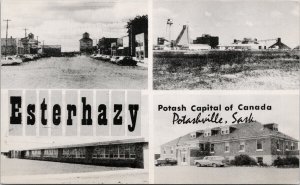 Esterhazy Saskatchewan Main Street IMCC Potash Mine Collegiate Postcard H41