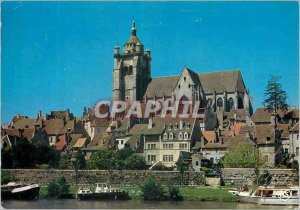 Modern Postcard Dole (Jura) Franche Comte Artistic boat trip on the Canal du ...