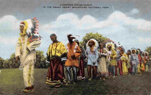 Cherokee Native American Indian Dance GreatSmoky Mountain National Park postcard