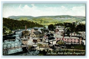 c1905 North End From Prospect St. House Village Lee Massachusetts MA Postcard 