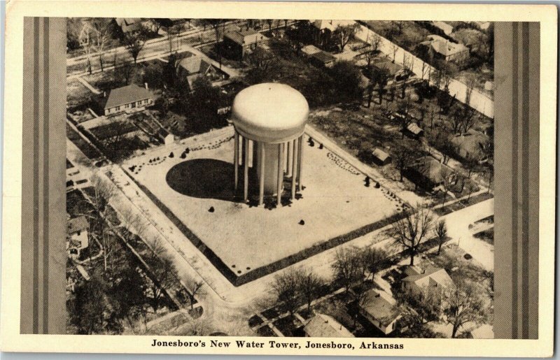 Jonesboro New Water Tower Jonesboro AR Vintage Postcard E27 