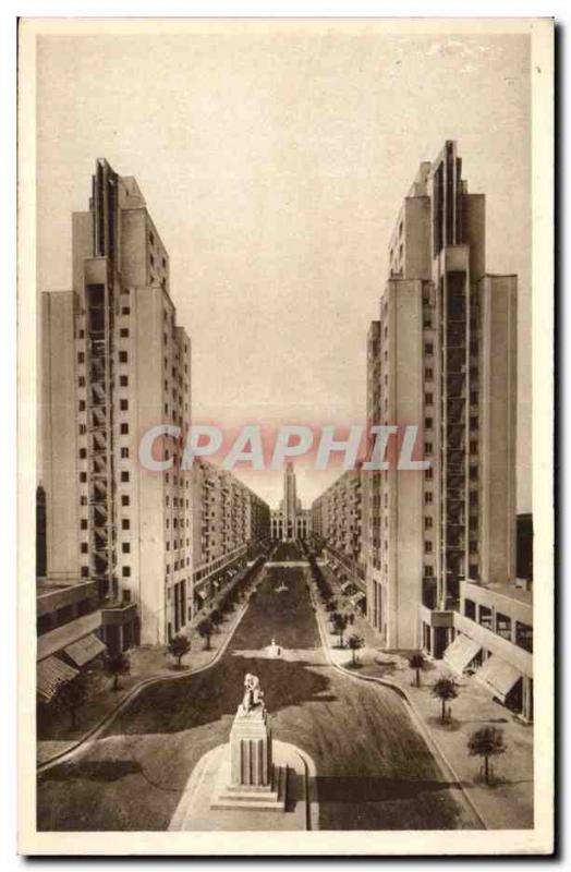 Villeurbanne Old Postcard New center & # 39urbanisme avenue of the city & # 3...