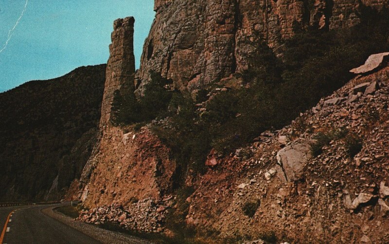 Postcard Chimney Rock Wind River Canyon Formation South Thermopolis Wyoming WY
