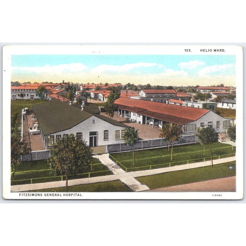 Postcard Fitzsimons General Hospital Architecture United States
