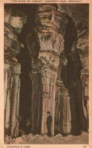 Vintage Postcard 1930s Ruins of Karnak Mammoth Cave Kentucky KY