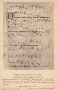 The Agincourt Song Sheet Music 15th Century British Museum Antique Postcard