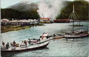 Wrangell Alaska AK Boats c1912 Lowman & Hanford Postcard F93