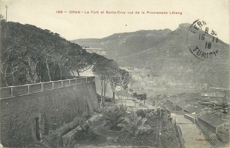 Algeria Postcard Oran Le Fort et Santa Cruz photo