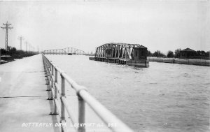 Postcard RPPC 1940s Illinois Lockport Butterfly Dam #055 IL24-2685