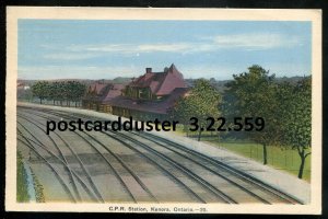 h5164 - KENORA Ontario Postcard 1939 CPR Train Station
