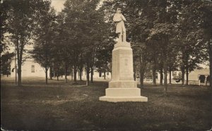 Lunenburg Vermont VT GAR Civil War Monument c1910 Real Photo Postcard