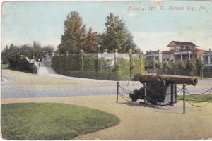 US Postcard 1909 Paseo at 12th Street, Kansas City, MO