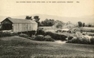 VT - Rutland. Covered Bridge over Otter Creek (Billings Bridge)