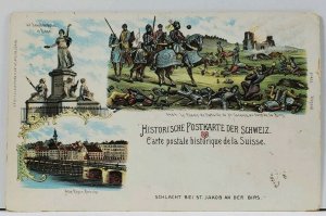 Suisse Historic Switzerland c1898 Battle of St Jakob an der Birs 423 Postcard L7