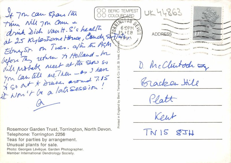 uk44863 rosemoor garden trust torrington north devon uk