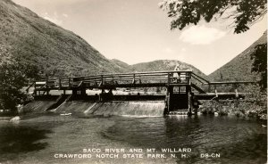 NH - Crawford Notch State Park. Saco River, Mt Willard, Dam at Willey House  ...