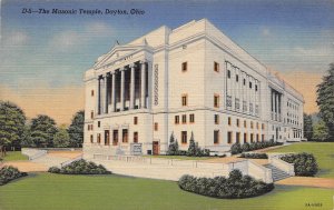 Dayton Ohio 1940s Postcard The Masonic Temple