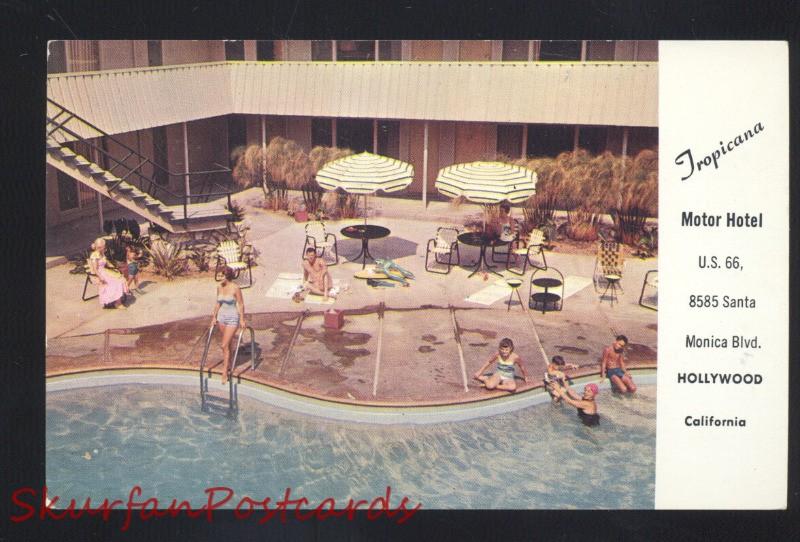 HOLLYWOOD CALIFORNIA ROUTE 66 MOTEL SWIMMING POOL 