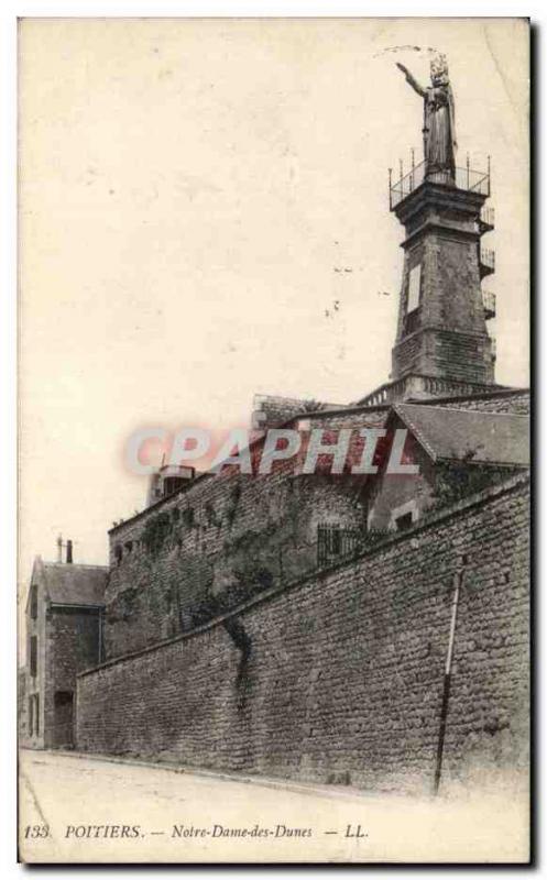 Old Postcard Poitiers Notre Dame Des Dunes