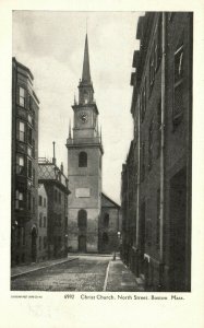 Vintage Postcard 1900's Christ Church North Street Boston MA Massachusetts