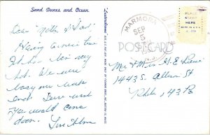 Sand Dunes Ocean Postcard PM Marmora NJ Cancel WOB Note Tichnor VTG Vintage 