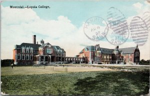 Loyola College Montreal QC Quebec c1927 Harris SK Duplex Cancel Postcard H14