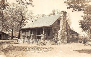 Missouri Mo Postcard c1940s OZARKS Old Matt'S Cabin Hewn Log Cabin Real Photo RP