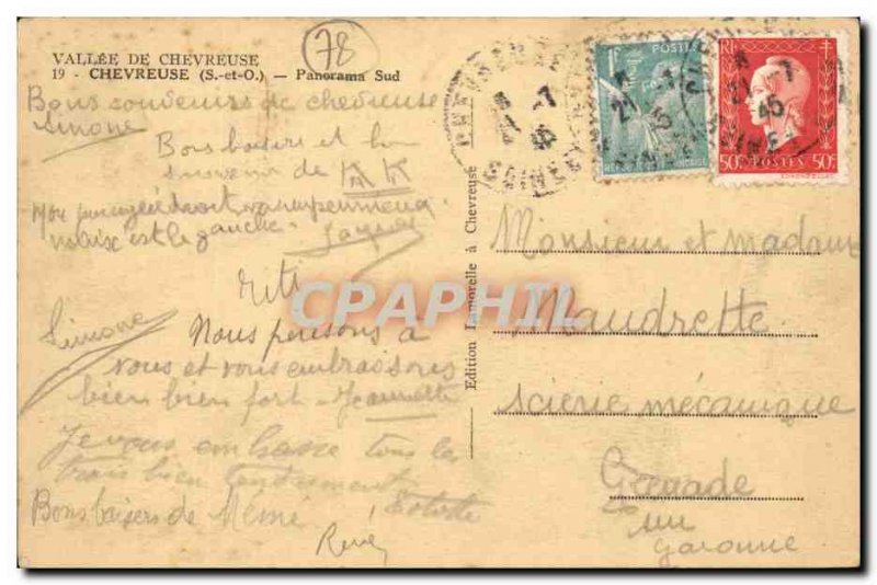 Chevreuse Old Postcard Panorama south