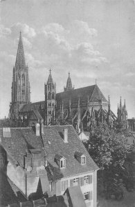 L165 Germany Freiburg im Breisgau Muenster Cathedral vintage postcard