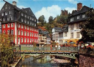 BG5881 monschau eifel montjoie rotes haus und burgruine haller  germany