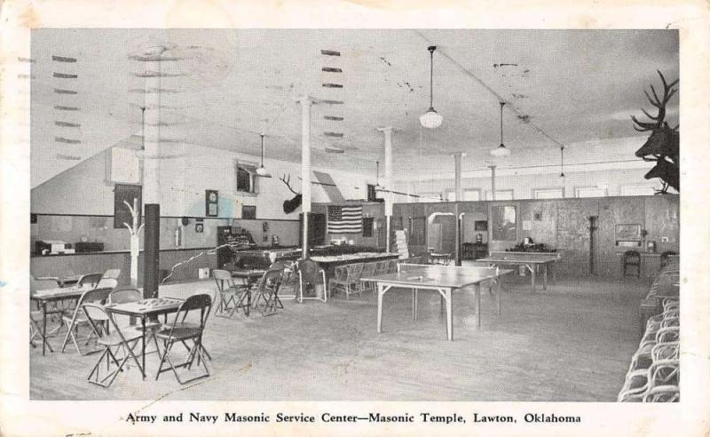 Lawton Oklahoma Masonic Temple Service Center Interior Vintage Postcard K20650