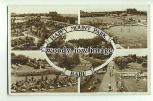 tq0034 - Lancs - Multiview x 5, of Views of Happy Mount Park, in Bare - postcard