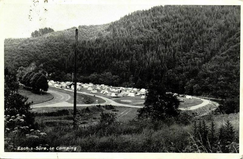 luxemburg, ESCH-SUR-SÛRE, Le Camping (1959) Postcard