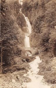 Columbia River Highway Oregon~Tall Cascade~Stone Arched Bridge~1930s RPPC